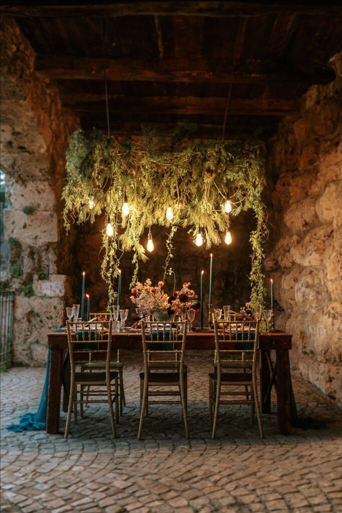 Tableau centro tavola vintage