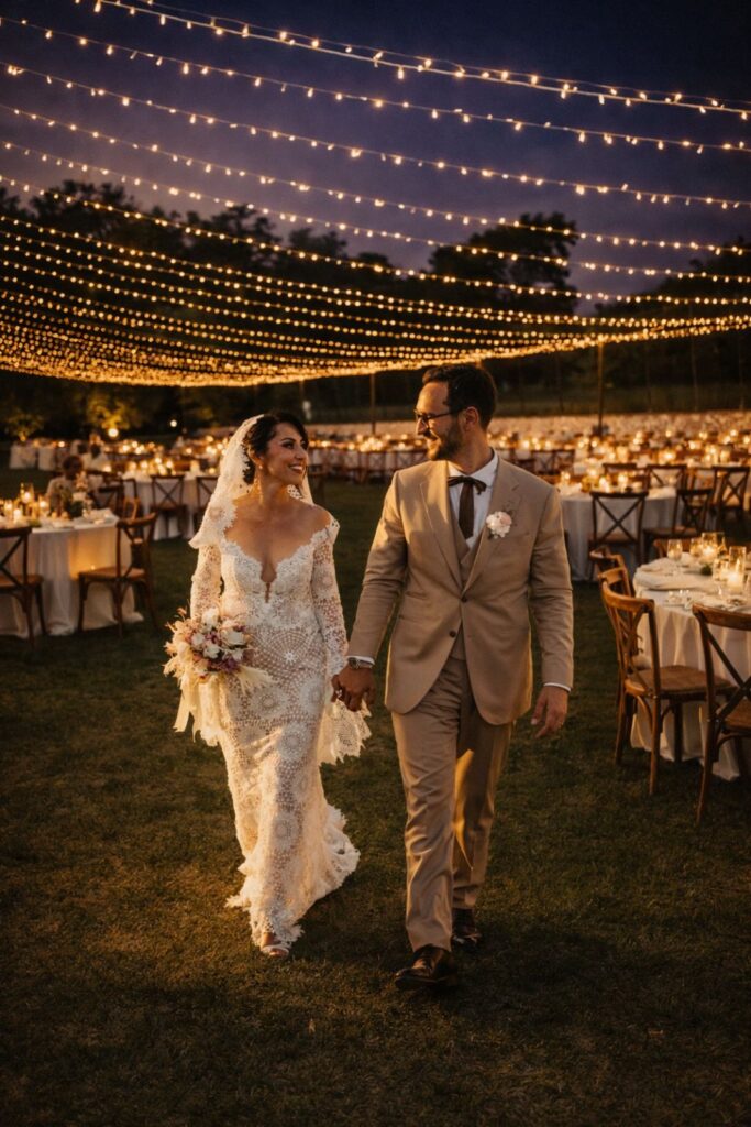 illuminazione matrimonio frosinone luci calde atmosfera romantica